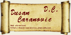 Dušan Caranović vizit kartica